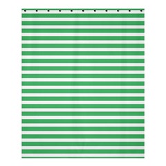 Horizontal Stripes Green Shower Curtain 60  X 72  (medium)  by Mariart