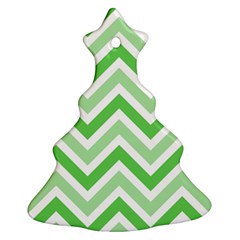 Zig Zags Pattern Christmas Tree Ornament (two Sides) by Valentinaart