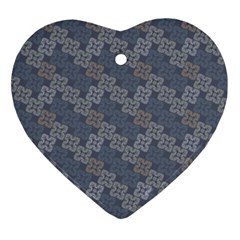 Decorative Ornamental Geometric Pattern Heart Ornament (two Sides) by TastefulDesigns