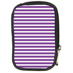 Horizontal Stripes Purple Compact Camera Cases