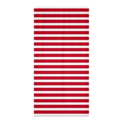 Horizontal Stripes Red Shower Curtain 36  X 72  (stall) 