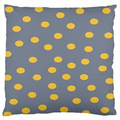 Limpet Polka Dot Yellow Grey Standard Flano Cushion Case (one Side)