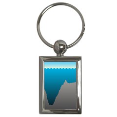 Mariana Trench Sea Beach Water Blue Key Chains (rectangle) 