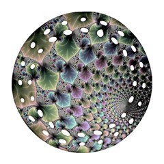 Beautiful Image Fractal Vortex Round Filigree Ornament (two Sides) by Simbadda