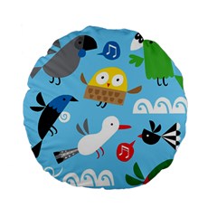 New Zealand Birds Close Fly Animals Standard 15  Premium Flano Round Cushions by Mariart