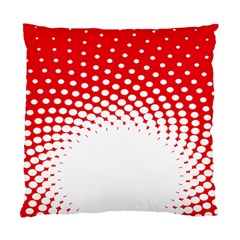 Polka Dot Circle Hole Red White Standard Cushion Case (one Side) by Mariart