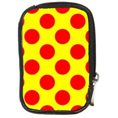 Polka Dot Red Yellow Compact Camera Cases by Mariart
