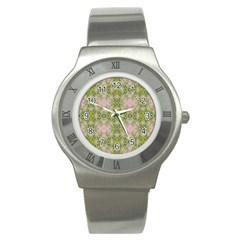 Digital Computer Graphic Seamless Wallpaper Stainless Steel Watch by Simbadda