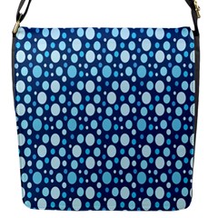 Polka Dot Blue Flap Messenger Bag (s) by Mariart