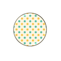 Polka Dot Yellow Green Blue Hat Clip Ball Marker by Mariart