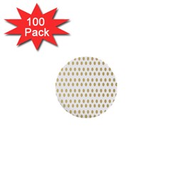 Polka Dots Gold Grey 1  Mini Buttons (100 Pack) 