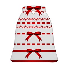 Ribbon Red Line Ornament (bell)
