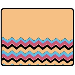 Chevrons Patterns Colorful Stripes Background Art Digital Double Sided Fleece Blanket (medium)  by Simbadda