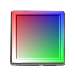 3d Rgb Glass Frame Memory Card Reader (square) by Simbadda