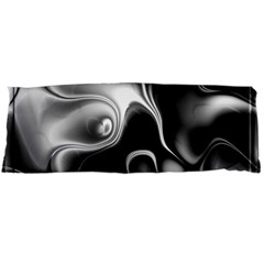 Fractal Black Liquid Art In 3d Glass Frame Body Pillow Case (dakimakura) by Simbadda