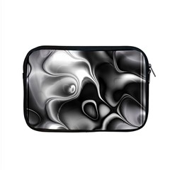 Fractal Black Liquid Art In 3d Glass Frame Apple Macbook Pro 15  Zipper Case by Simbadda