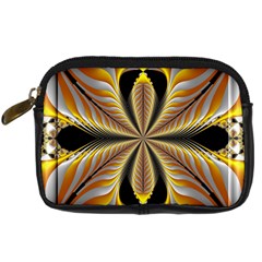 Fractal Yellow Butterfly In 3d Glass Frame Digital Camera Cases by Simbadda