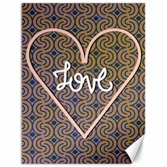I Love You Love Background Canvas 18  X 24   by Simbadda