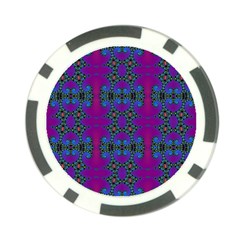 Purple Seamless Pattern Digital Computer Graphic Fractal Wallpaper Poker Chip Card Guard (10 Pack) by Simbadda