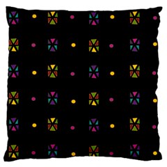 Abstract A Colorful Modern Illustration Black Background Large Flano Cushion Case (one Side) by Simbadda