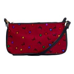 Red Abstract A Colorful Modern Illustration Shoulder Clutch Bags by Simbadda