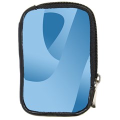 Abstract Blue Background Swirls Compact Camera Cases by Simbadda