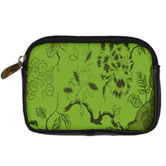 Abstract Green Background Natural Motive Digital Camera Cases
