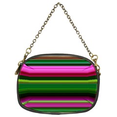 Multi Colored Stripes Background Wallpaper Chain Purses (two Sides) 