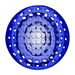 Abstract Background Blue Created With Layers Ornament (round Filigree) by Simbadda