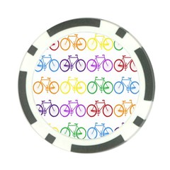 Rainbow Colors Bright Colorful Bicycles Wallpaper Background Poker Chip Card Guard (10 Pack) by Simbadda