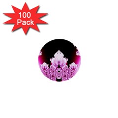Fractal In Pink Lovely 1  Mini Buttons (100 Pack)  by Simbadda