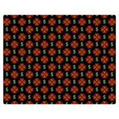 Dollar Sign Graphic Pattern Double Sided Flano Blanket (medium)  by dflcprints