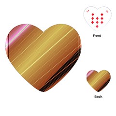 Diagonal Color Fractal Stripes In 3d Glass Frame Playing Cards (heart)  by Simbadda