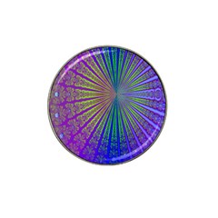 Blue Fractal That Looks Like A Starburst Hat Clip Ball Marker (10 Pack) by Simbadda