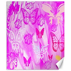 Butterfly Cut Out Pattern Colorful Colors Canvas 8  X 10  by Simbadda