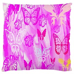 Butterfly Cut Out Pattern Colorful Colors Large Cushion Case (one Side) by Simbadda