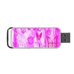 Butterfly Cut Out Pattern Colorful Colors Portable Usb Flash (one Side) by Simbadda