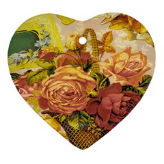 Victorian Background Heart Ornament (two Sides) by Simbadda
