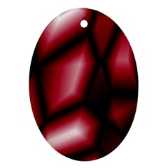Red Abstract Background Oval Ornament (two Sides) by Simbadda