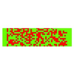 Colorful Qr Code Digital Computer Graphic Satin Scarf (oblong) by Simbadda