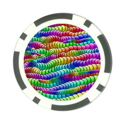 Digitally Created Abstract Rainbow Background Pattern Poker Chip Card Guard (10 Pack) by Simbadda