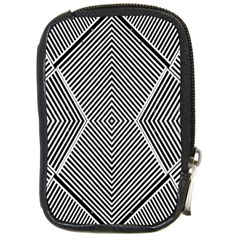 Black And White Line Abstract Compact Camera Cases by Simbadda