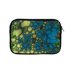 Holly Frame With Stone Fractal Background Apple Macbook Pro 15  Zipper Case by Simbadda