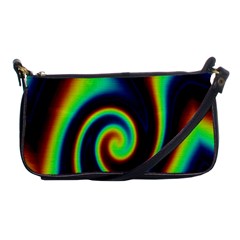 Background Colorful Vortex In Structure Shoulder Clutch Bags