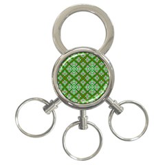 Digital Computer Graphic Seamless Geometric Ornament 3-ring Key Chains by Simbadda