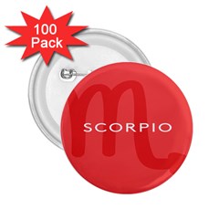 Zodiac Scorpio 2 25  Buttons (100 Pack) 