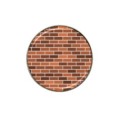Brick Brown Line Texture Hat Clip Ball Marker by Mariart