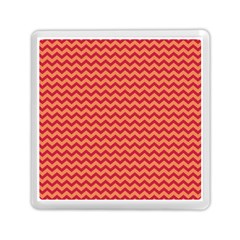 Chevron Wave Red Orange Memory Card Reader (square)  by Mariart