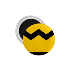 Chevron Wave Yellow Black Line 1 75  Magnets by Mariart