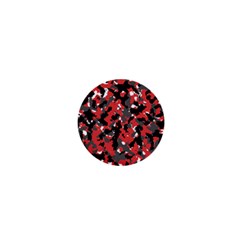 Bloodshot Camo Red Urban Initial Camouflage 1  Mini Buttons